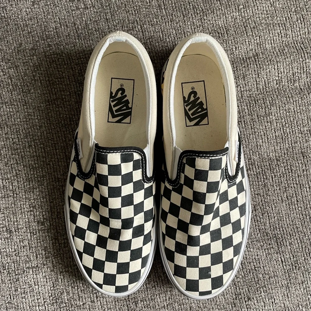 Vans Black and White Checkerboard Slip-Ons - Picture 2 of 7